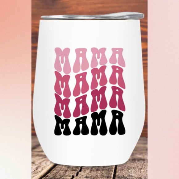 Stemless Wine Glass Tumbler Travel Mug with Lid - Picture 2 of 2